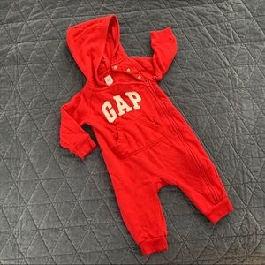 Baby Gap Red Hoodie One Piece - perfect condition!